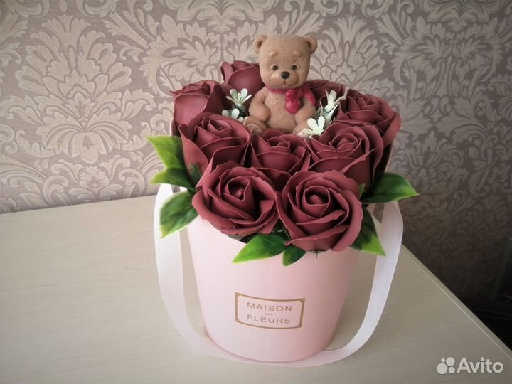 Букет из мыла. Мыло ручной работы. Сувенирное мыло