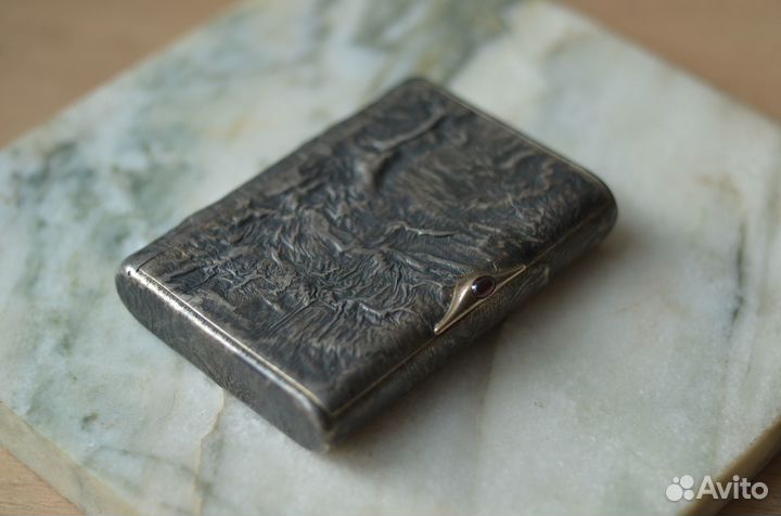 Портсигар серебряный 