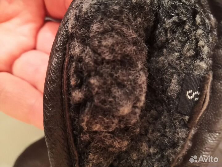 Варежки женские кожаные