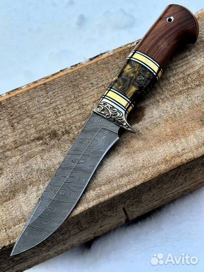 Нож «Барракуда» из дамасской стали