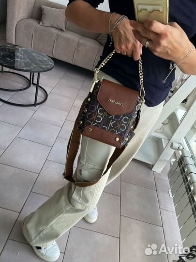 Сумка женская Calvin Klein Logo Crossbody Brown ор