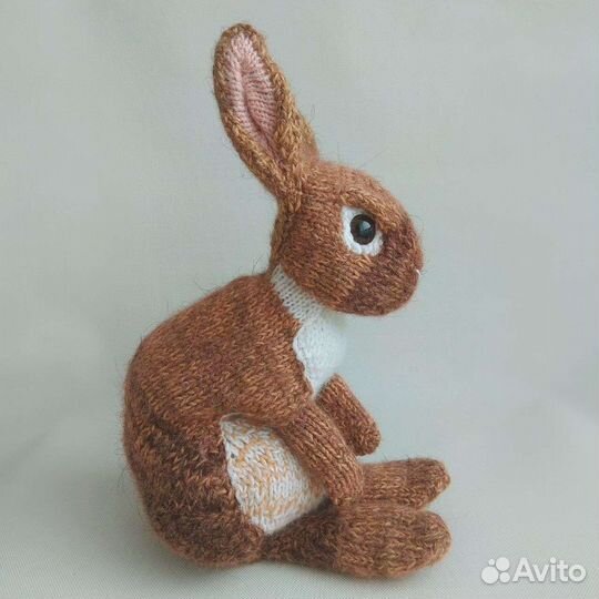 Кролик ручной работы, вязаный, реалистичный