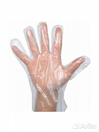 Лучшая цена Перчатки полиэтиленовые в упаковке 100
