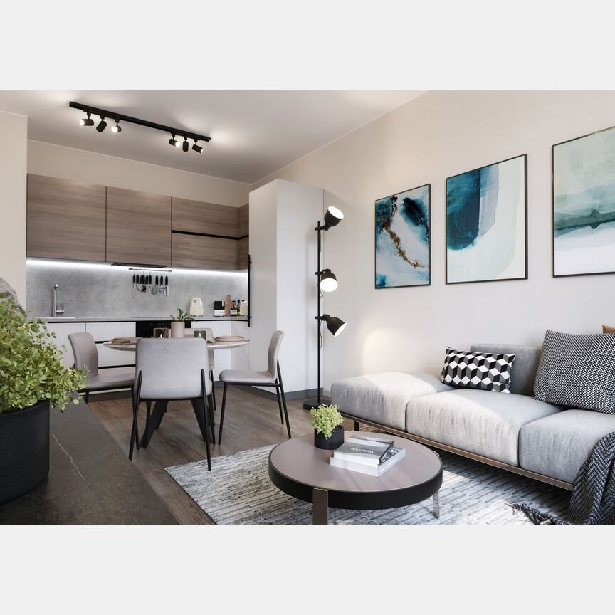 2-к. квартира, 59,4 м², 16/22 эт.