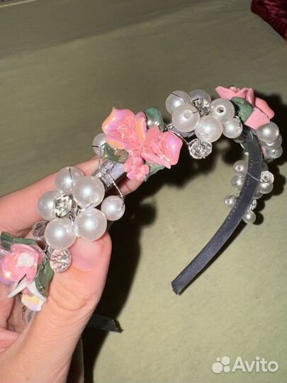 Ободок с цветами