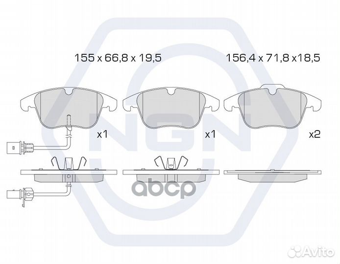 Колодки тормозные дисковые керамические перед