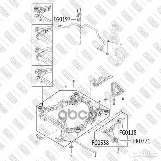 Опора шаровая нижняя левая/правая chevrolet Cap