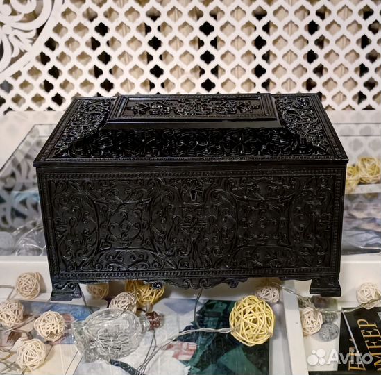 Ларец черный сундук СССР