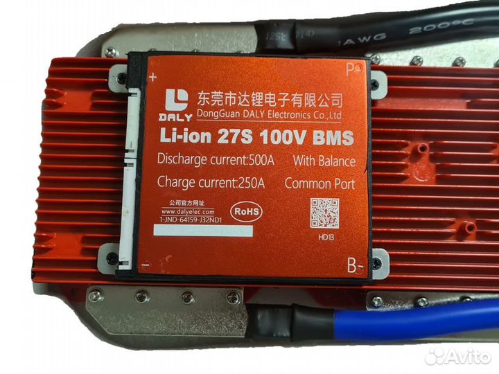 Плата контроля BMS Li-ion 27S 100V 500A Daly