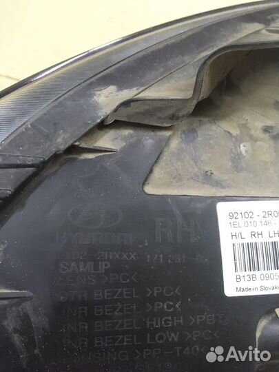 Фара правая hyundai i30 2007-2012