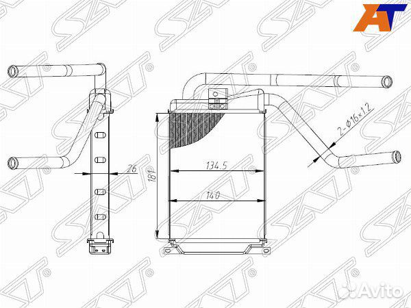 Радиатор отопителя салона daewoo nexia