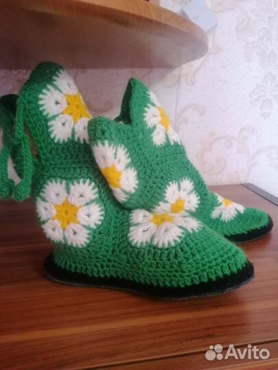 Сапоги вязаные