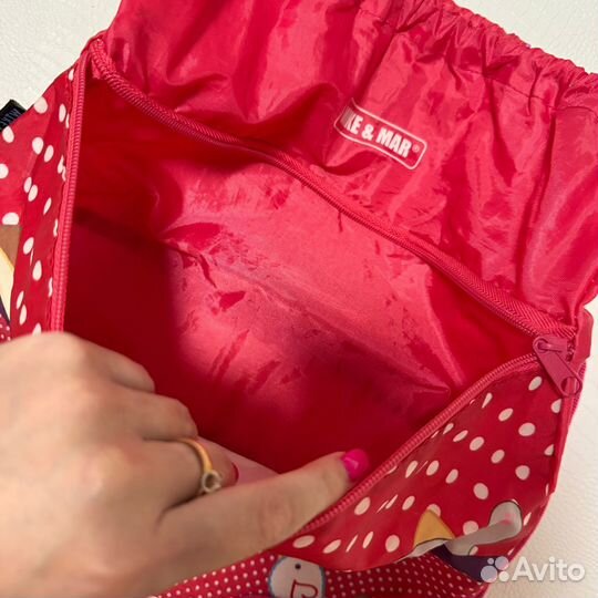 Детская сумка-мешок для обуви с двумя отделами