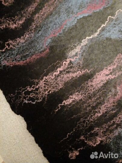 Валяный шарф шерсть