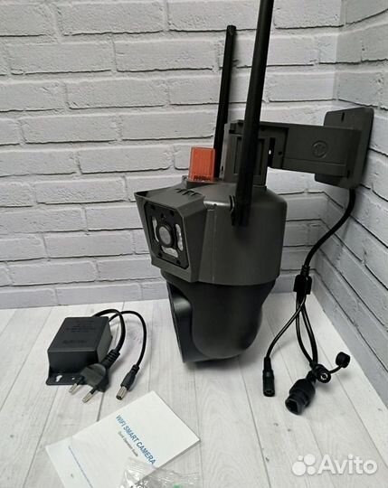 Камера wi-fi с 3 объективами поворотная