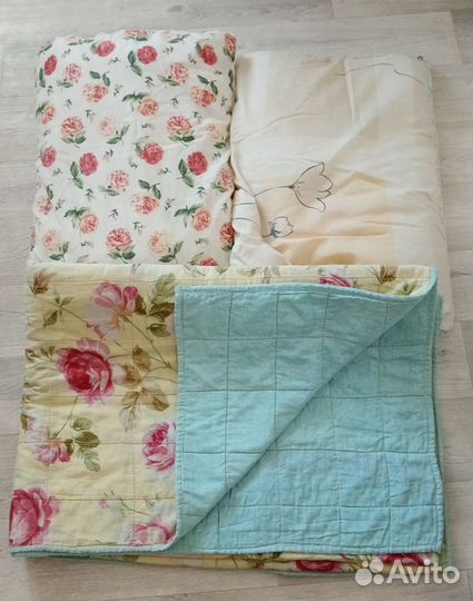 Подушки, одеяло стеганое