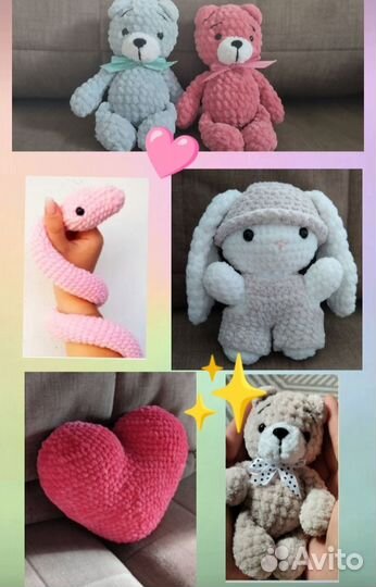 Вязаные игрушки ручной работы