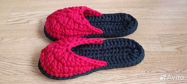 Трикотажные тапочки вязаные мужские