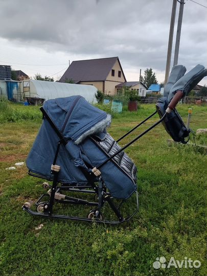 Детские санки коляска Galaxy - Glory Gloss