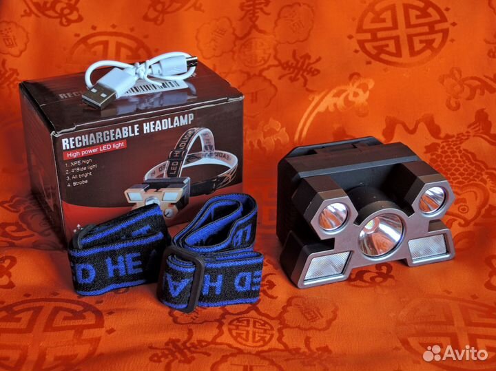 Налобный фонарь аккумуляторный