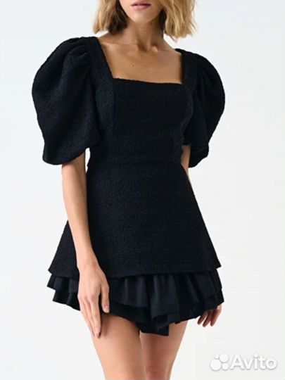 Топ из твида с рукавом-фонариком fabrik atelier