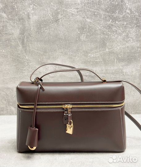 Сумка через плечо Loro Piana кожа шоколад