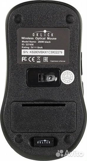 Комплект беспроводная клавиатура и мышь Oklick 280