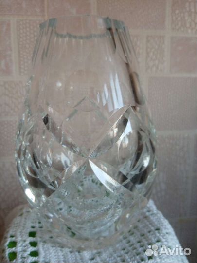 Ваза хрустальная из СССР и пепельницы 3 шт