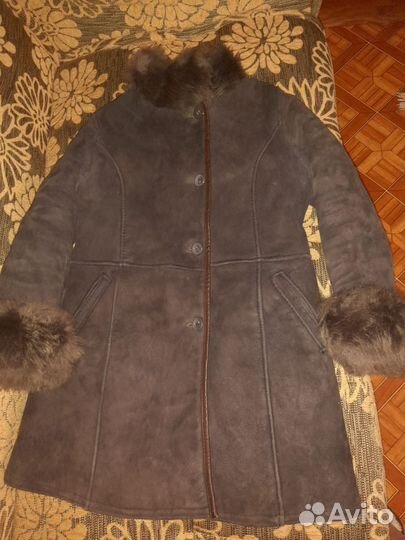 Дубленка детская для девочек 7-8 лет