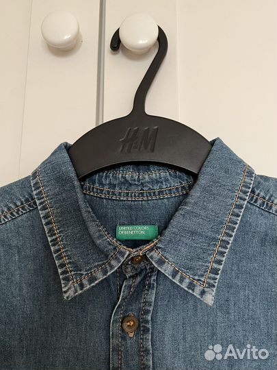 Джинсовая рубашка на мальчика Benetton