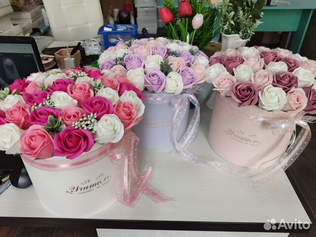 Букет из мыльных роз, подарок Учителю
