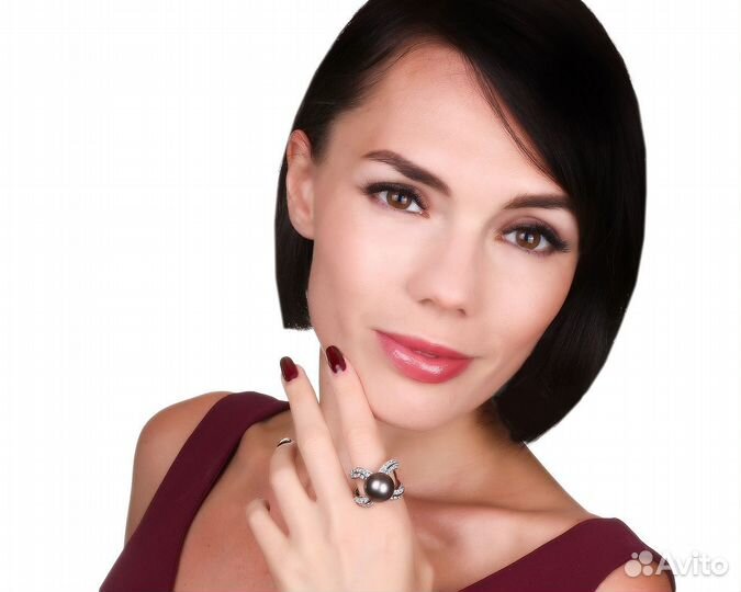 Золотое кольцо с жемчугом 14.60 мм