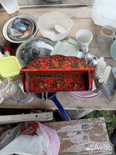 Доска кухонная, полка (гжель), кружка Боровичи