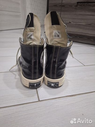 Converse rick owens turbodrk lacquered denim