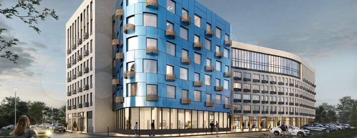 1-к. апартаменты, 53,6 м², 4/6 эт.