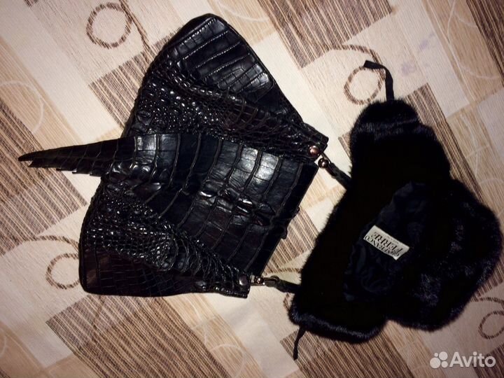 Сумка крокодиловая кожа Ferre