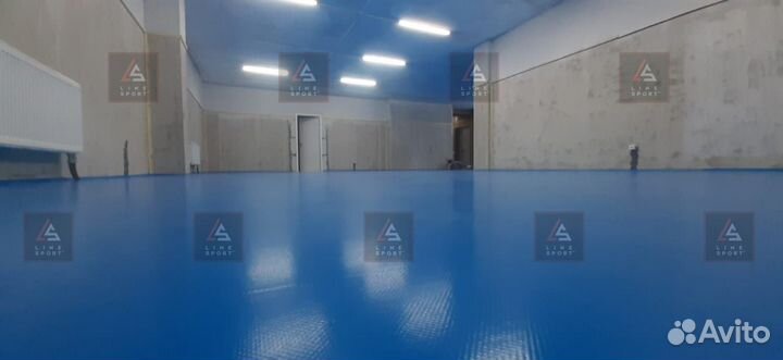 Борцовский ковер 6х6 одноцветный карманы