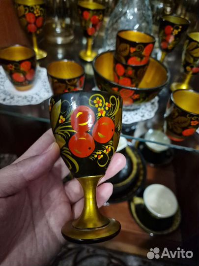 Набор рюмок хохлома СССР