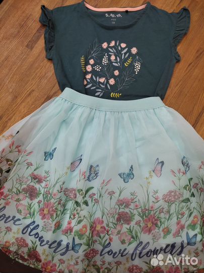 Комплекты для девочек (3 шт.) летние 122, 128