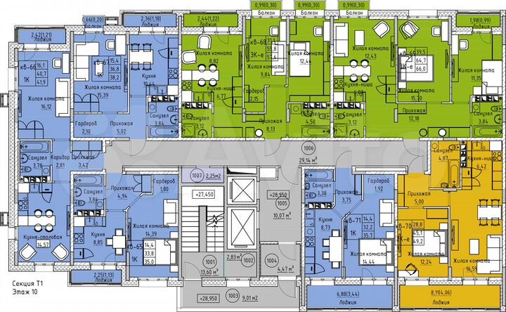 1-к. квартира, 41,9 м², 10/12 эт.