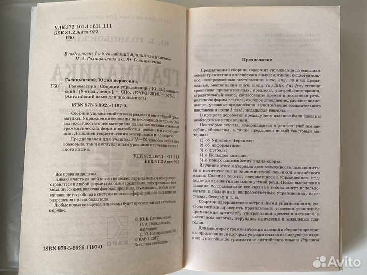 Грамматика английского языка Голицинский