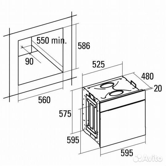 Духовой шкаф cata CDP 780 AS BK Новый