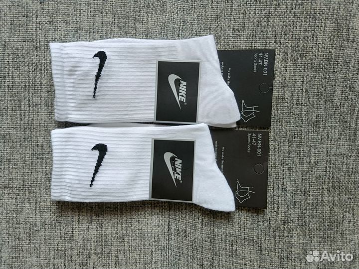 Носки Nike высокие белые