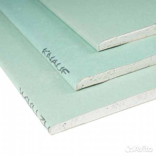 Гипсокартон влагостойкий Гипсополимер 2500х1200х9,5 мм