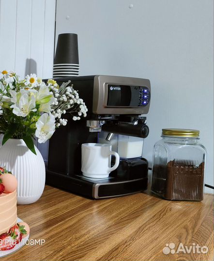 Кофемашина рожковая vitek