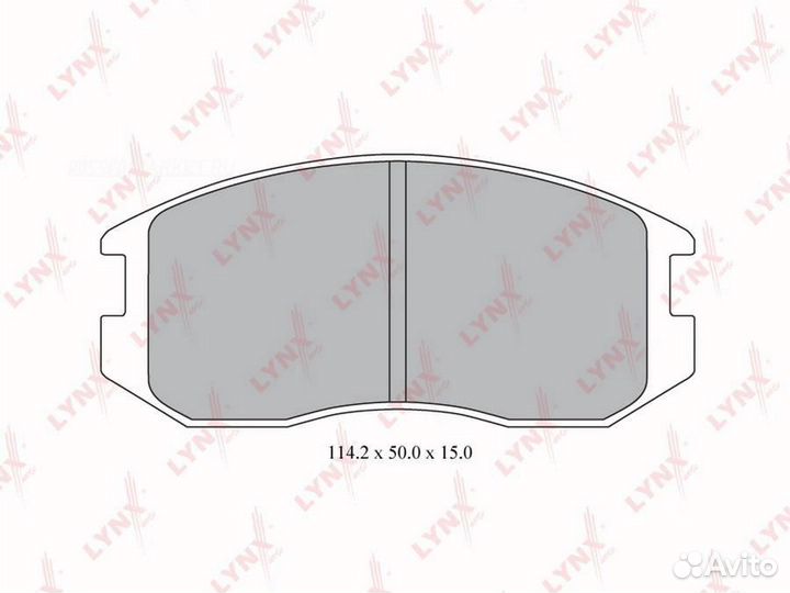 Lynxauto BD-5524 Колодки тормозные дисковые перед