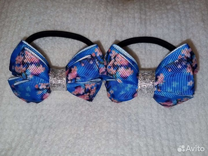 Набор красивых бантиков для волос ручной работы