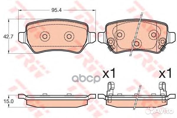 Колодки тормозные дисковые зад GDB3585 TRW
