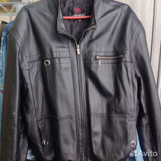 Куртки джинсовая и кожаная мужская 54 56