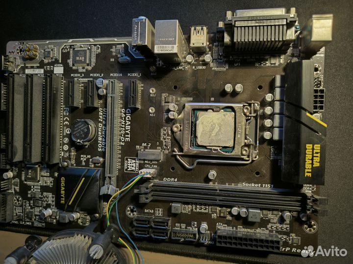 Материнка gigabyte GA-H110-D3 с процессором
